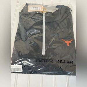 Peter Millar Perth Performance Texas Longhorns  1/4 Zip XXL Black NEW 1595